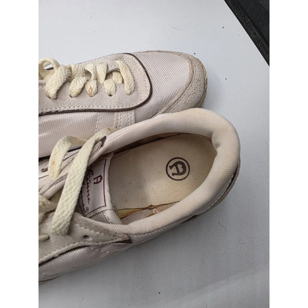 Etienne Aigner Tennis Size 5 Shoes Womens White Brown Sneakers Vintage W/ Box
